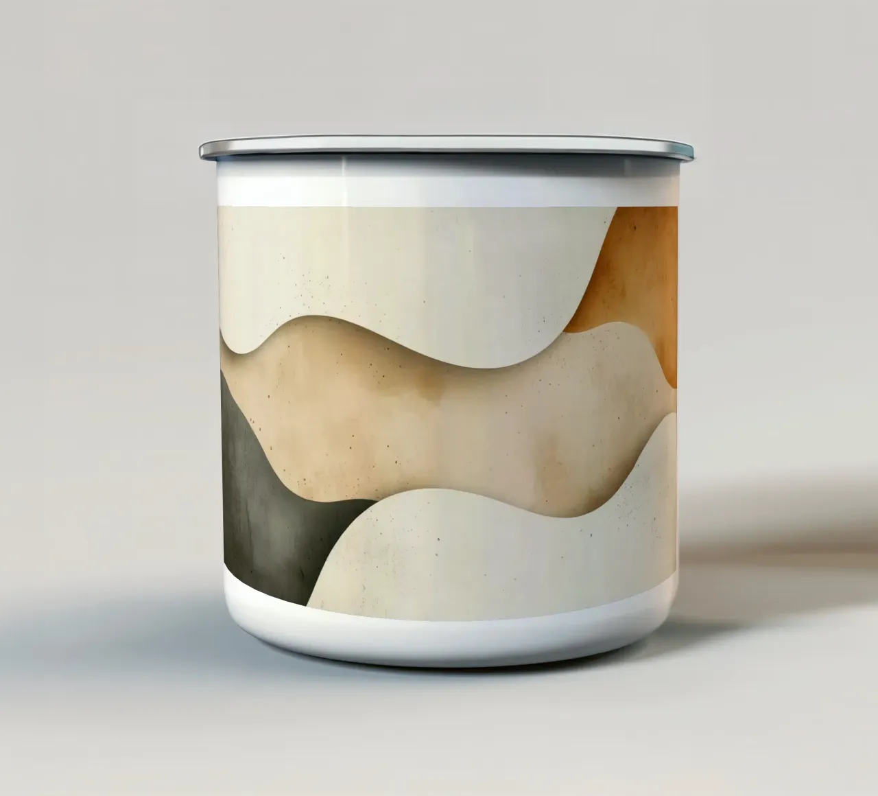 Delicati rivoli Sabbie serene Armonia del deserto sussurrante tazza in smalto da Modern Muse