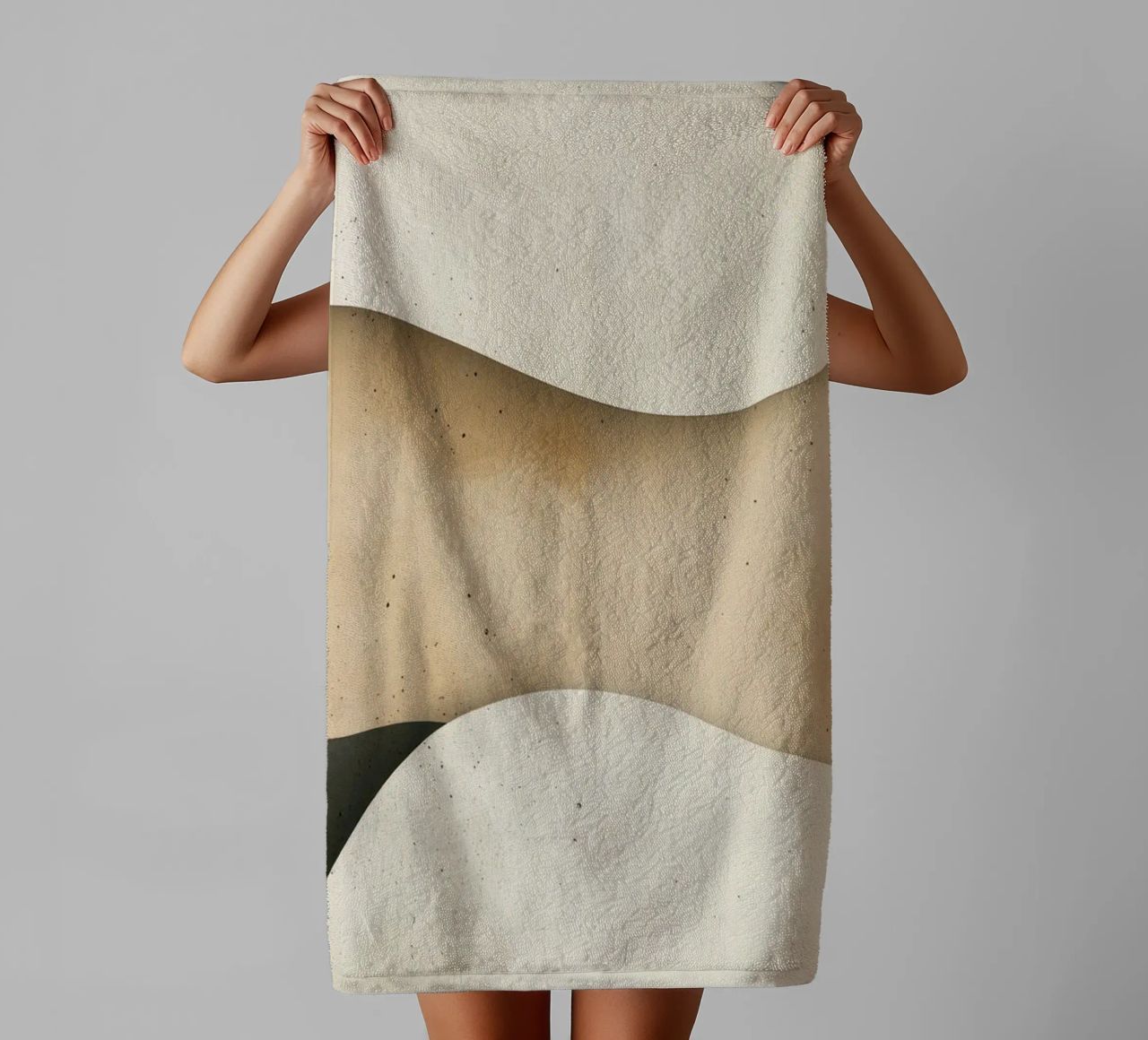 Gentle Ripples Serene Sands Whispering Desert Harmony towel by Modern Muse