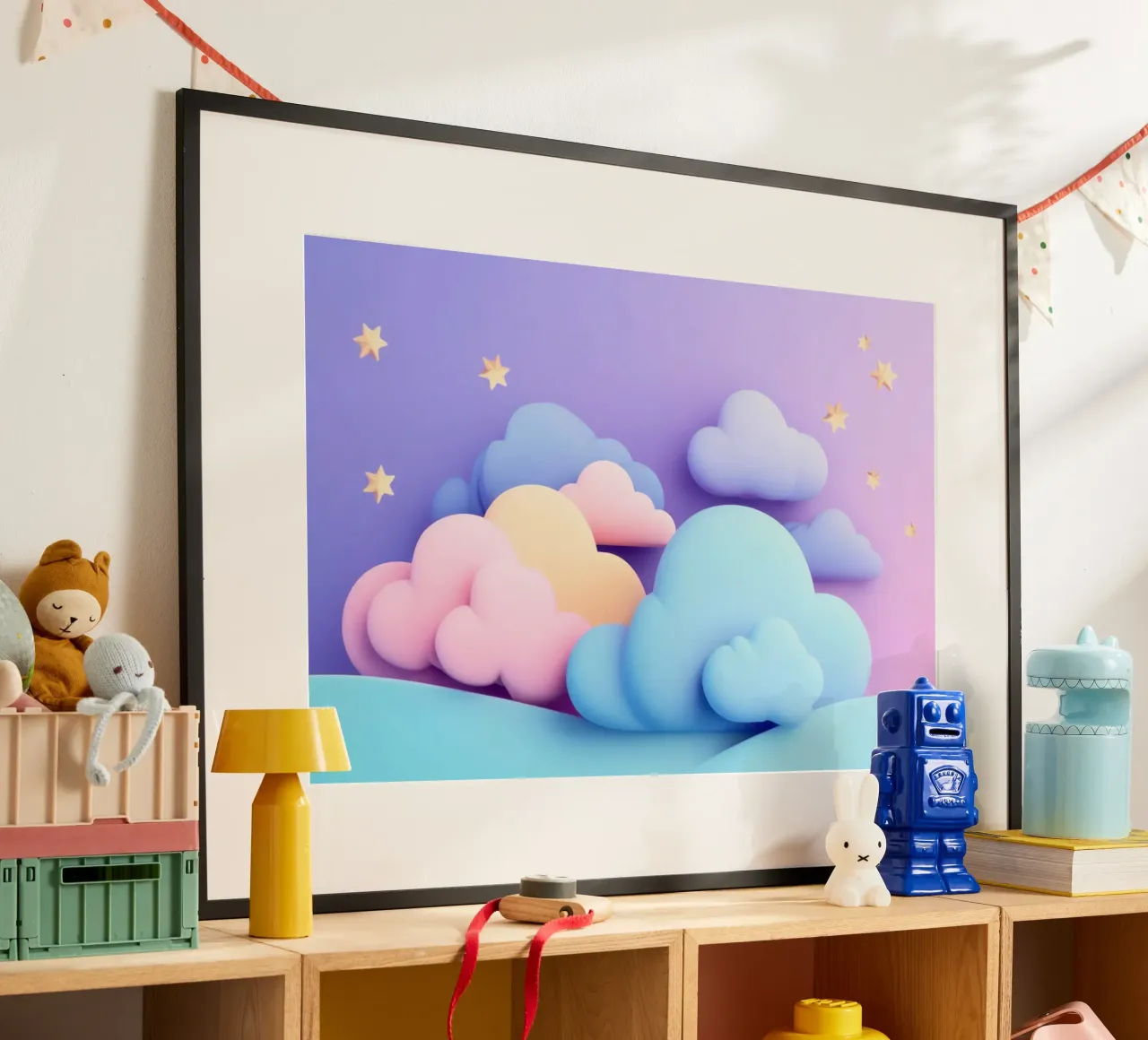 Dreamy Purple, Pink Pastel Cloudscape poster by Modern Muse