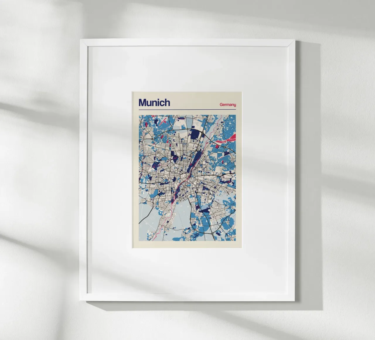 Momenti di Monaco poster con telaio in plastica da MOOODZART