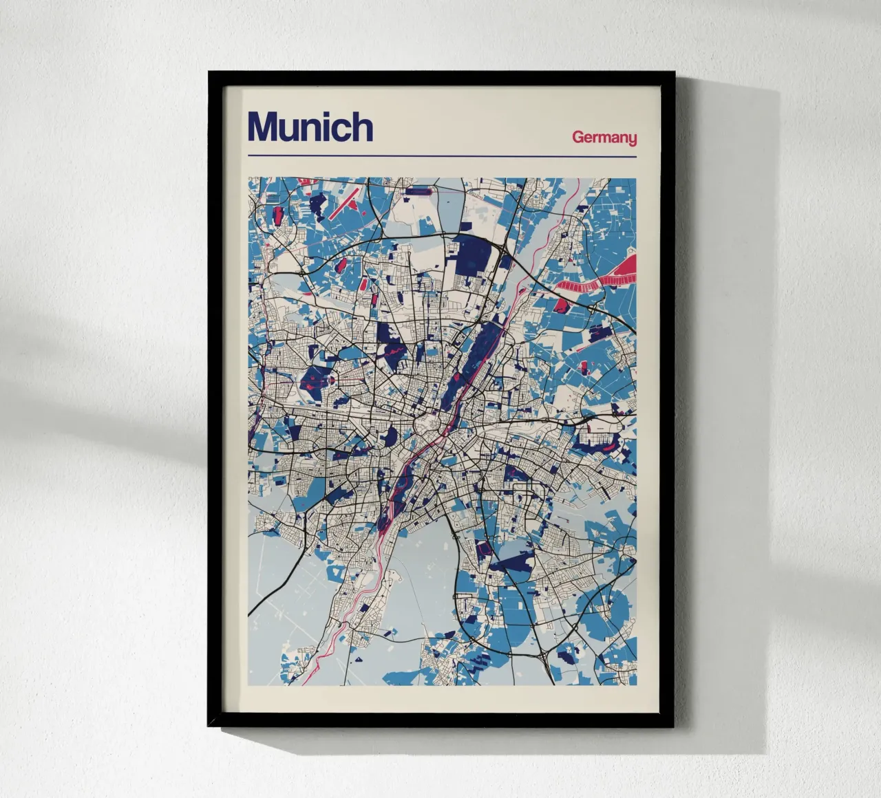 Momenti di Monaco poster con telaio in plastica da MOOODZART