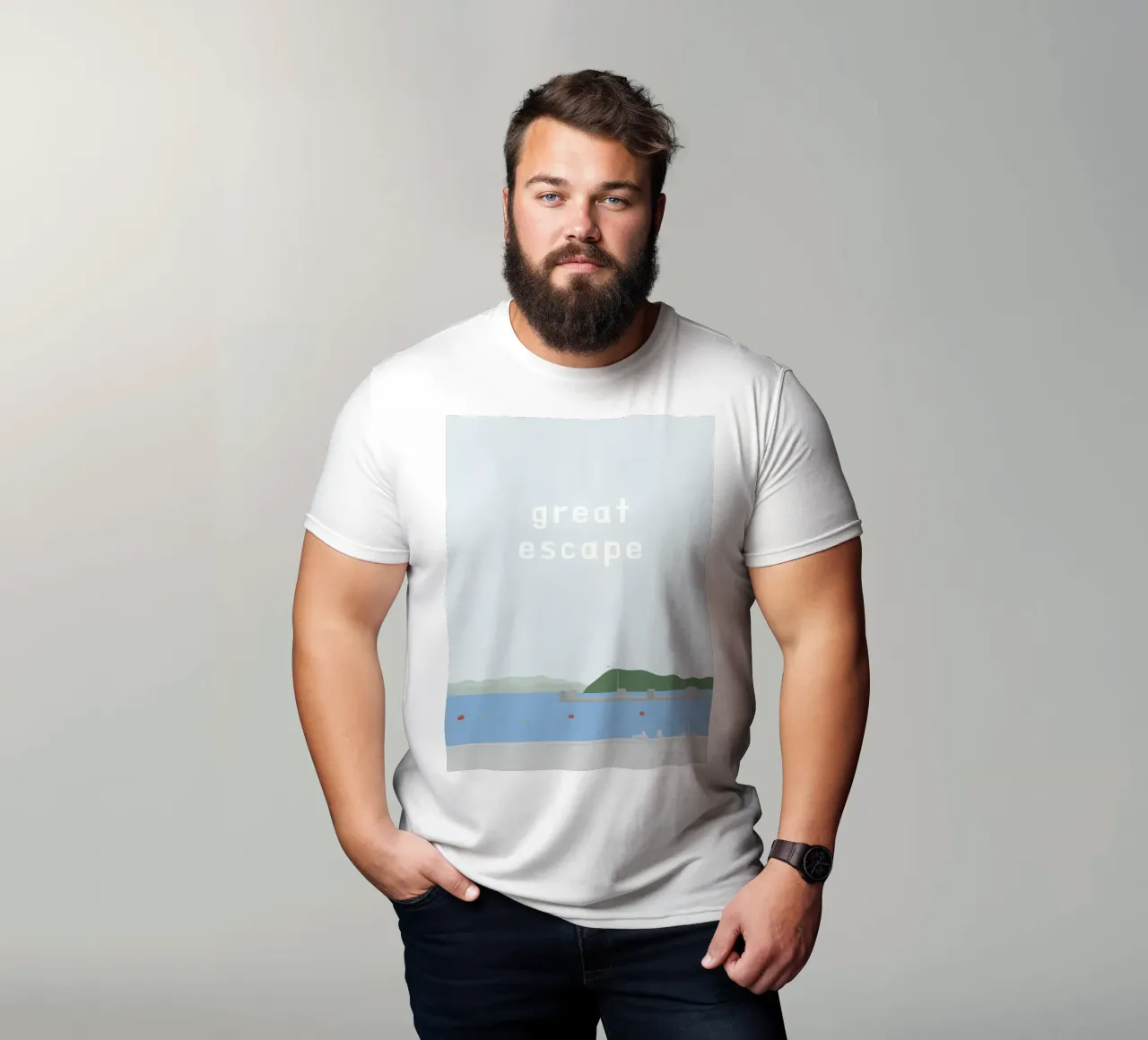 great escape t-shirt da natural neutral