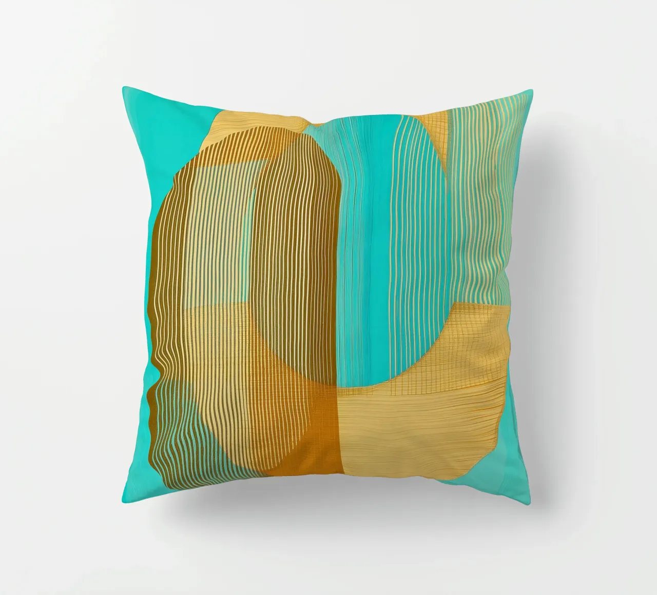Blue and gold decorative cushion by Imagine
