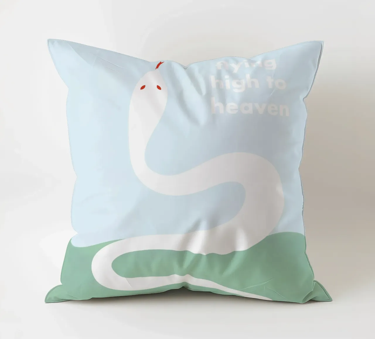flying high to heaven - white snake cuscino da natural neutral
