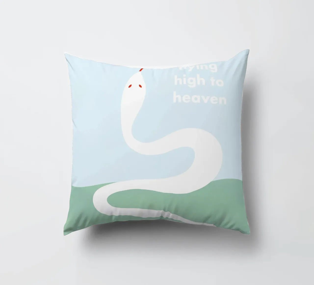 flying high to heaven - white snake cuscino da natural neutral