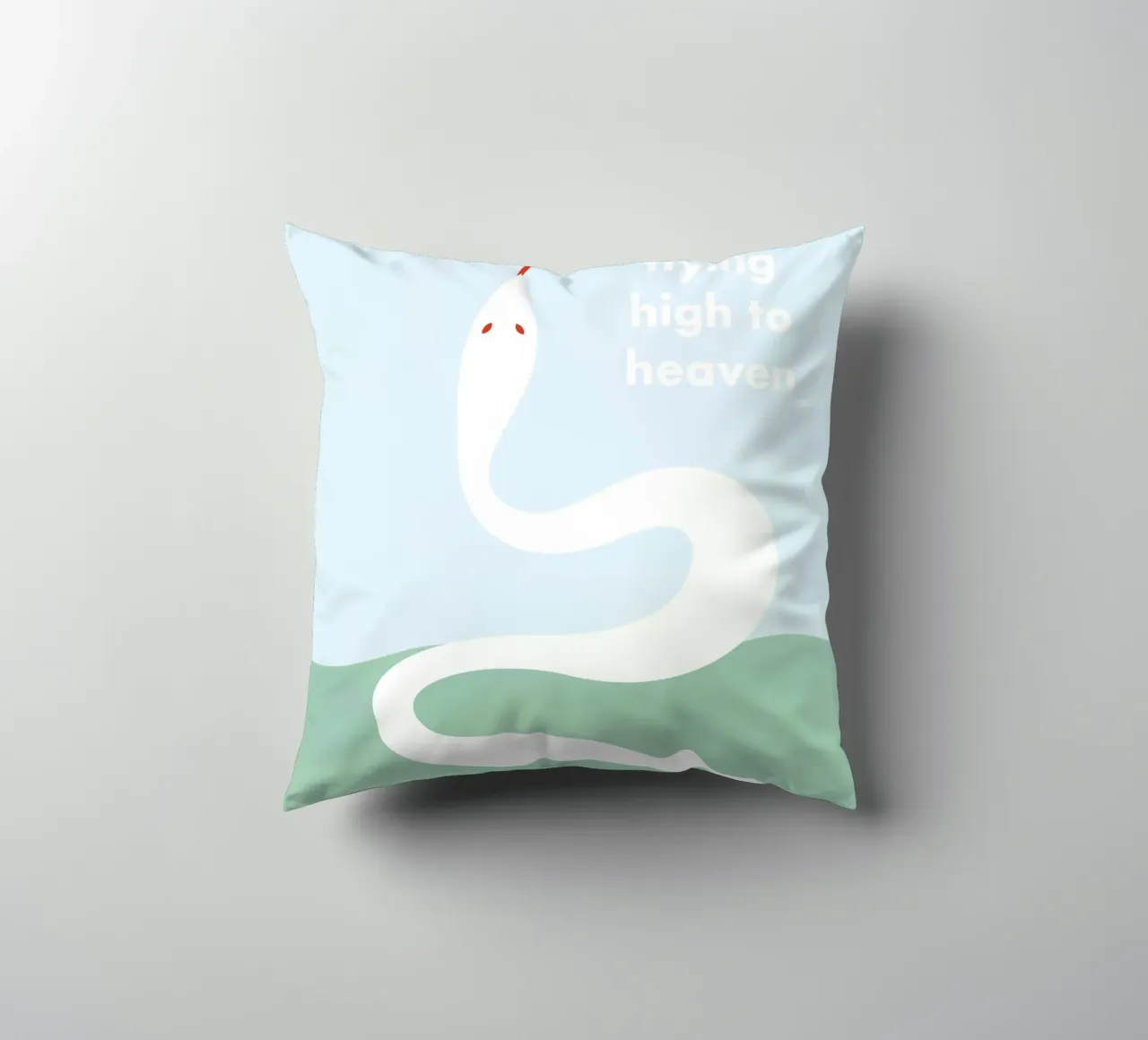 flying high to heaven - white snake cuscino da natural neutral