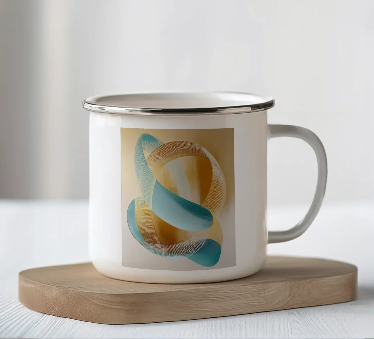 Blu e marrone tazza in smalto da Imagine