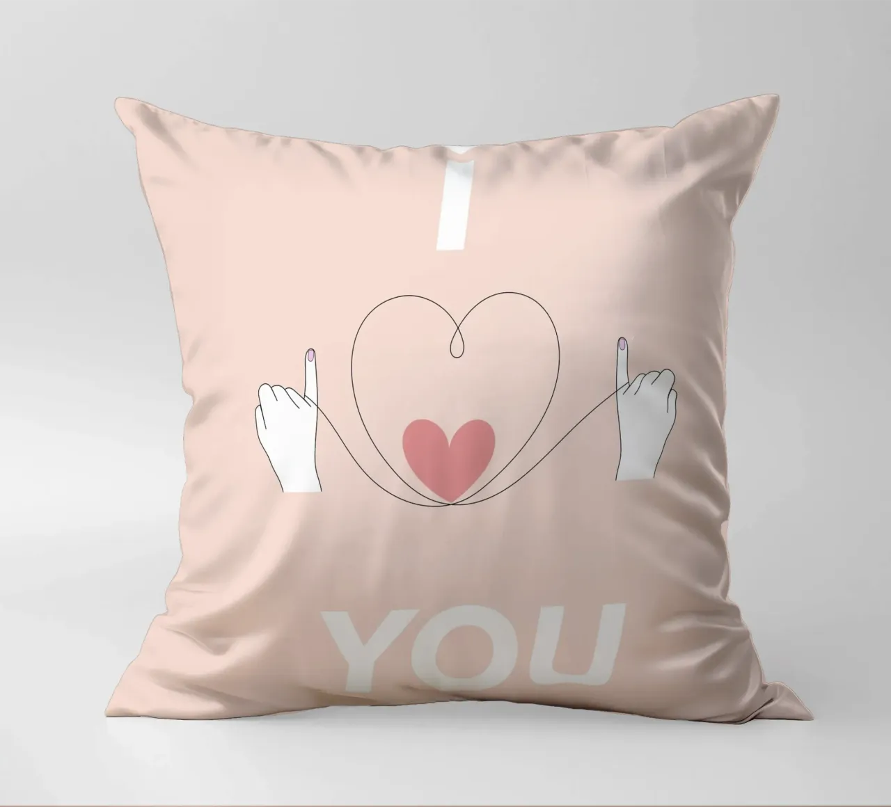 i love you cuscino da natural neutral