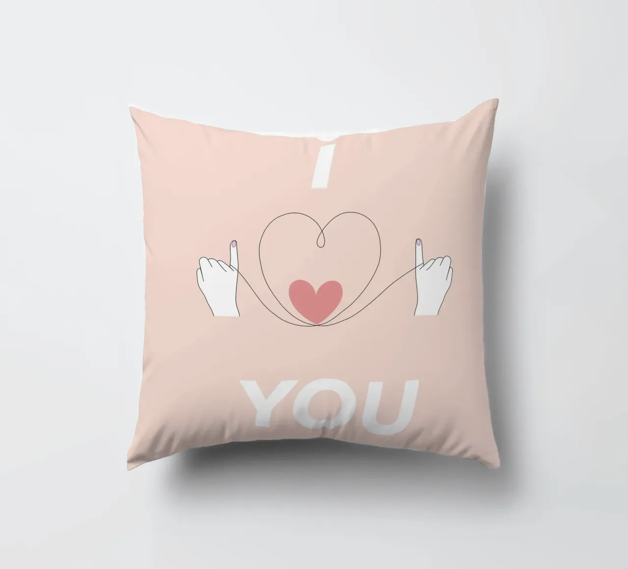 i love you cuscino da natural neutral