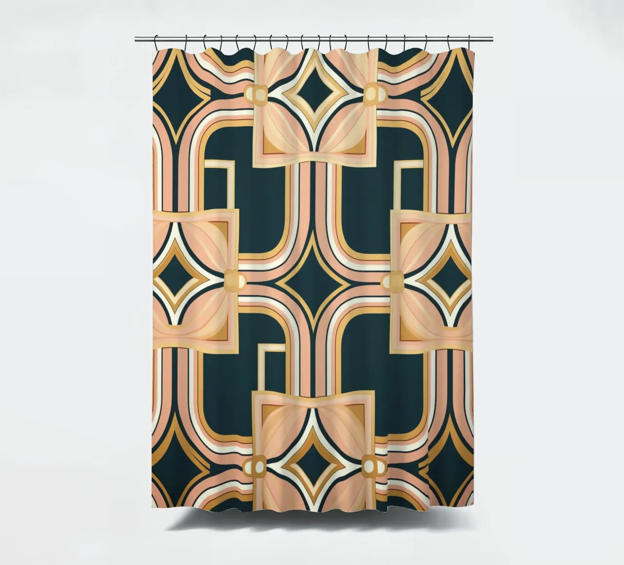 Elegant pattern lines shower curtain by Carinaprint