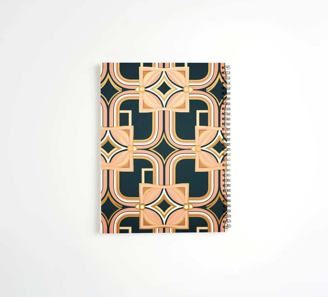 Elegant pattern lines spiral notebook by Carinaprint