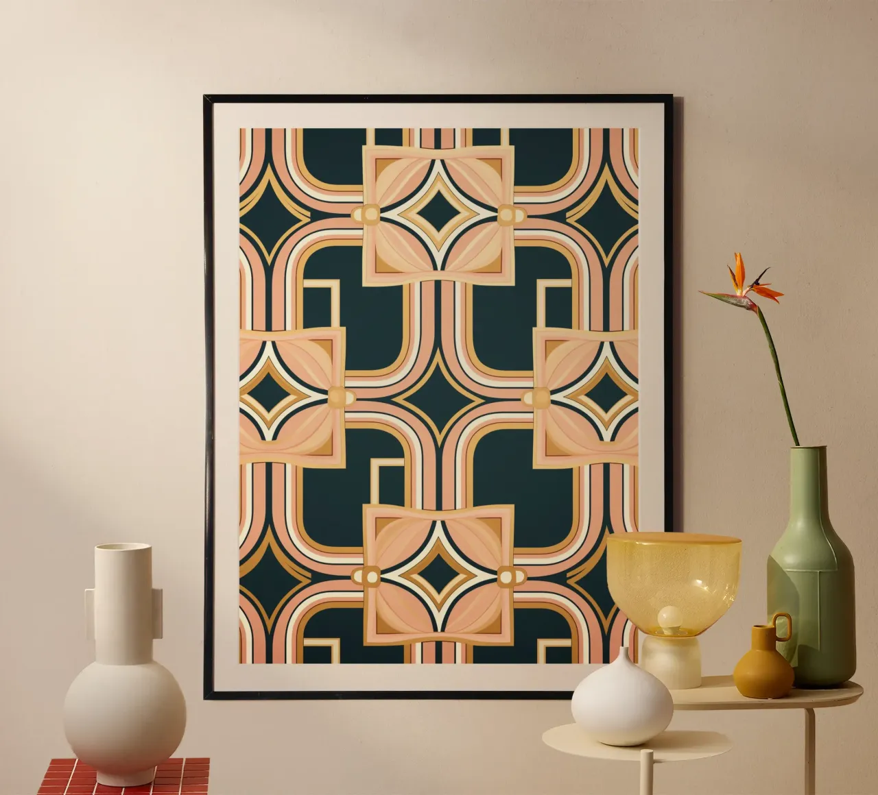 Elegant pattern lines hahnemühle by Carinaprint