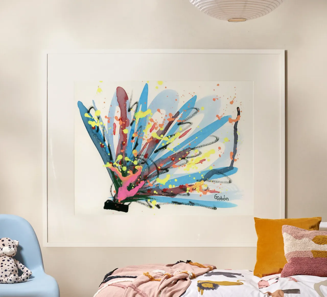 Flower of paradise poster con telaio in plastica da gtobonart