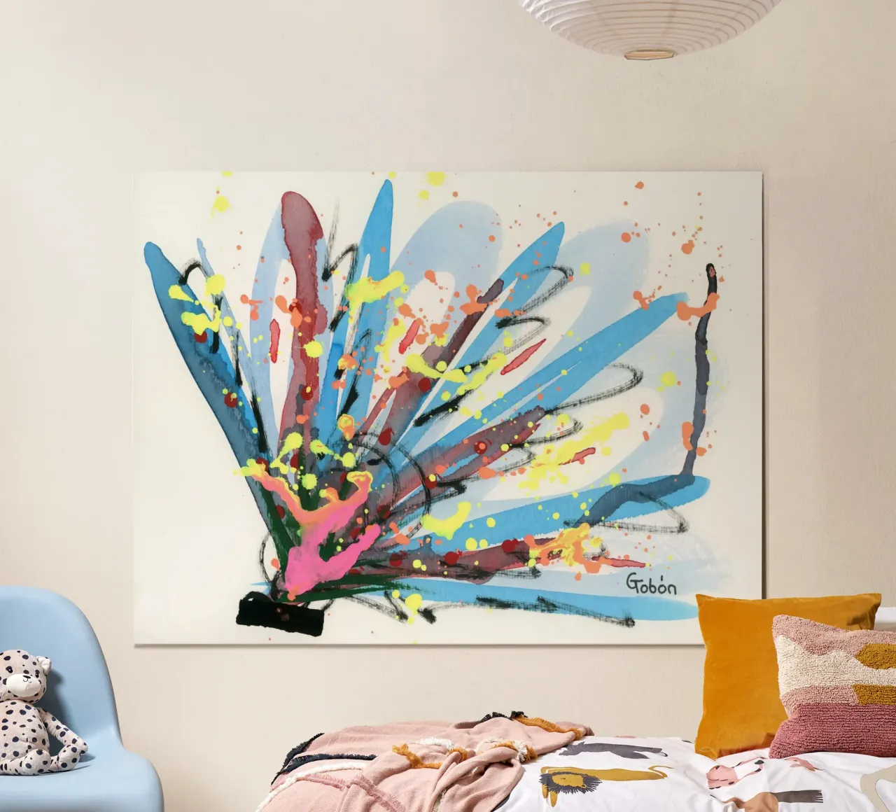 Flower of paradise poster con telaio in plastica da gtobonart