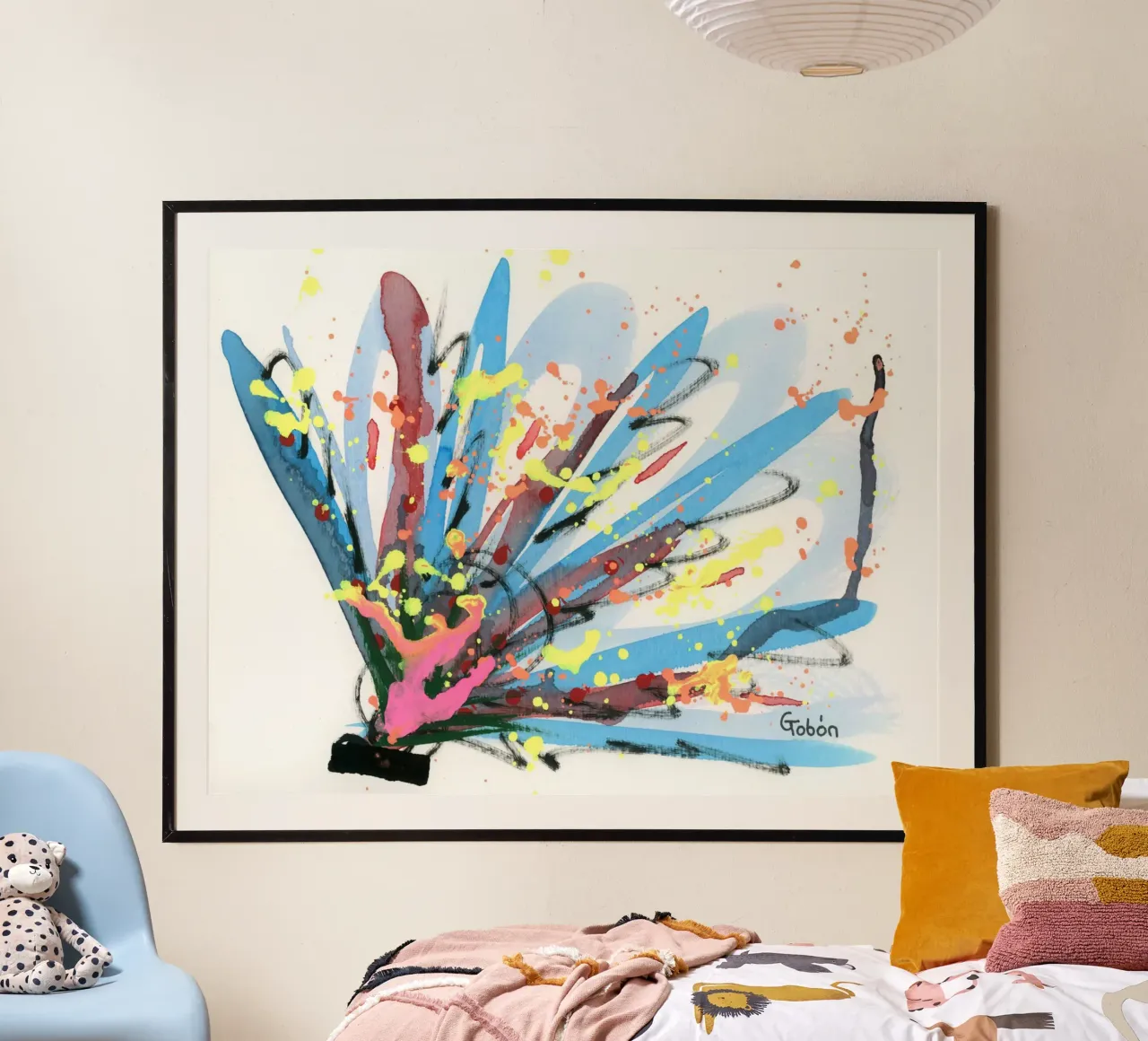 Flower of paradise poster con telaio in plastica da gtobonart
