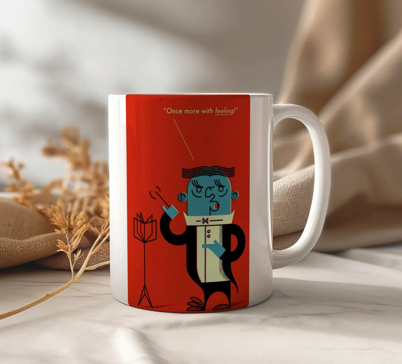 Conductor ceramic mug by Komboh