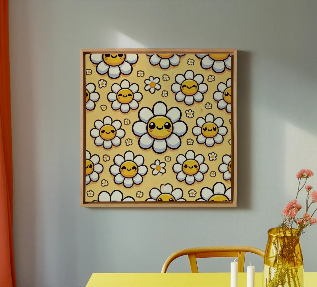 Delizia delle margherite tela con Cornice a cassetta da Organic Aesthetics