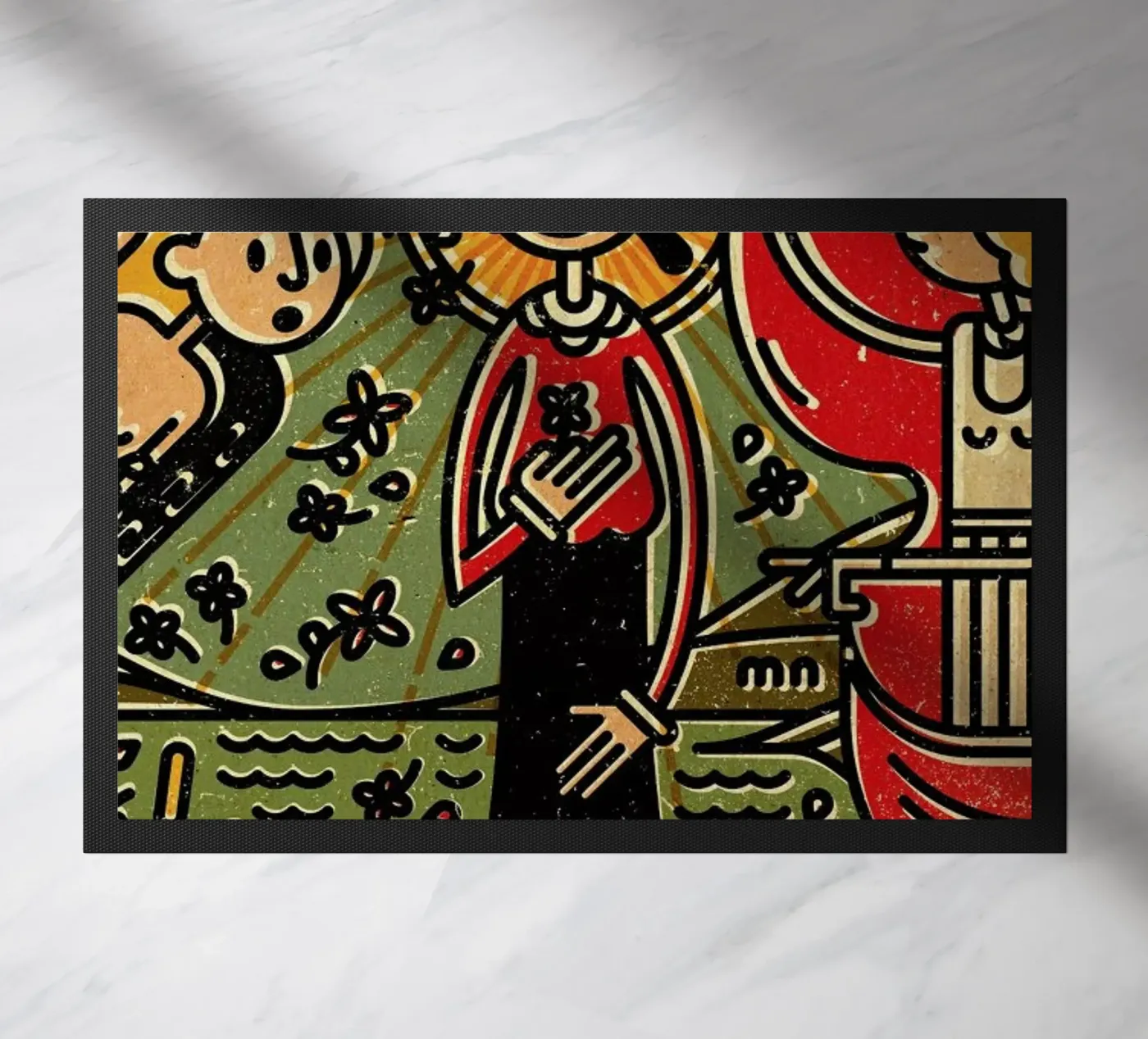 Olive doormat by Komboh