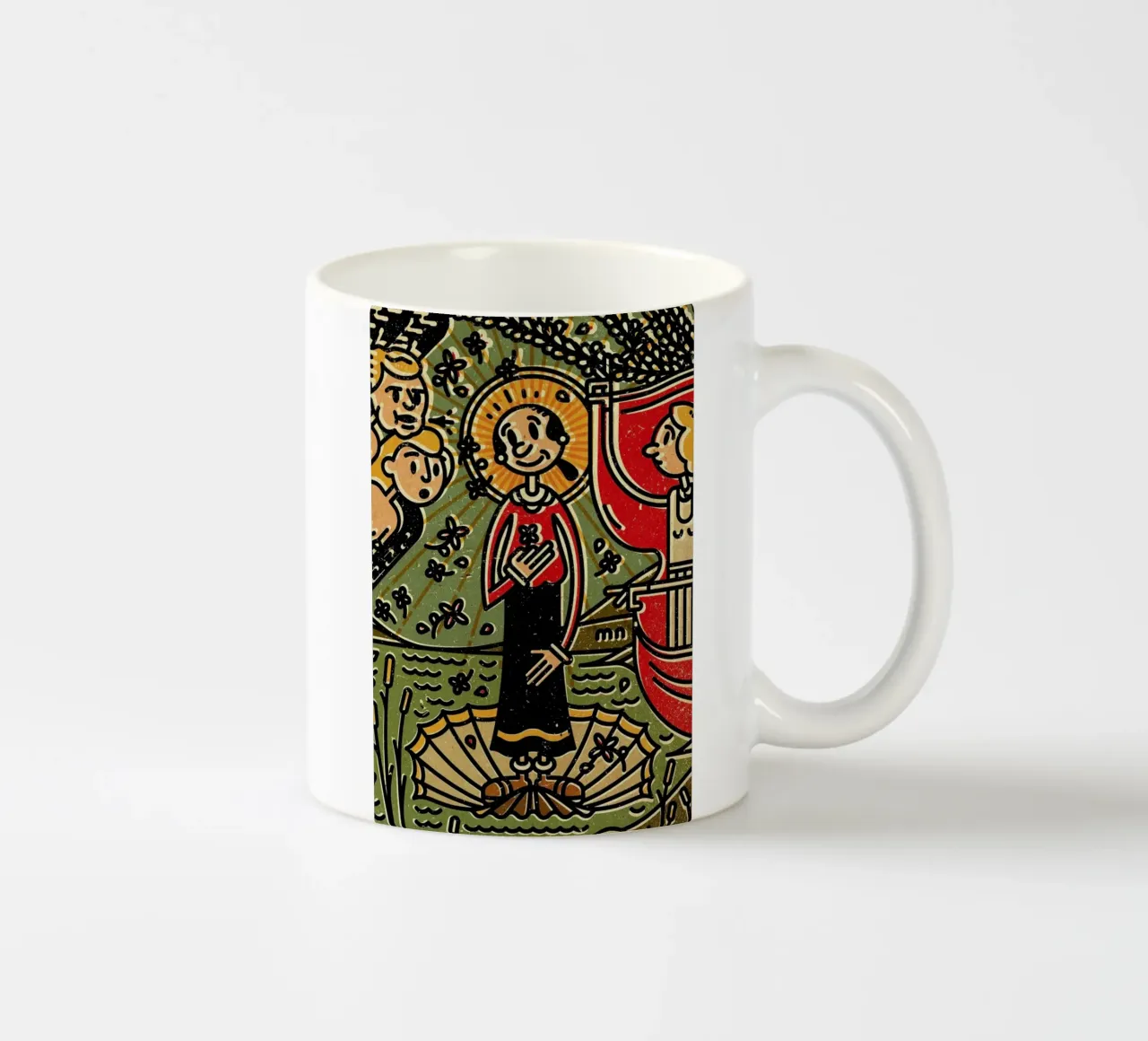 Olive ceramic mug by Komboh