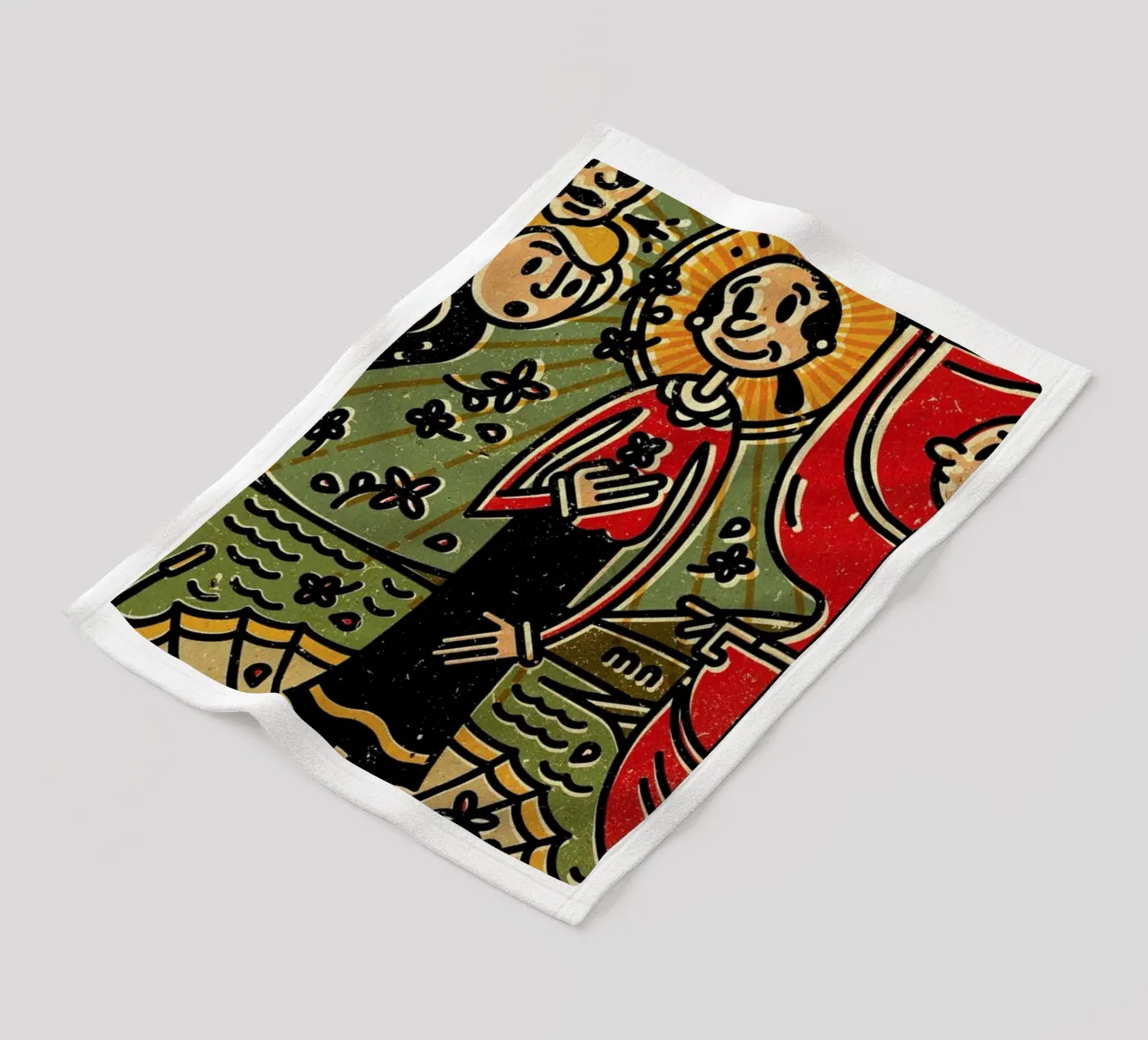Olive fleece blanket by Komboh