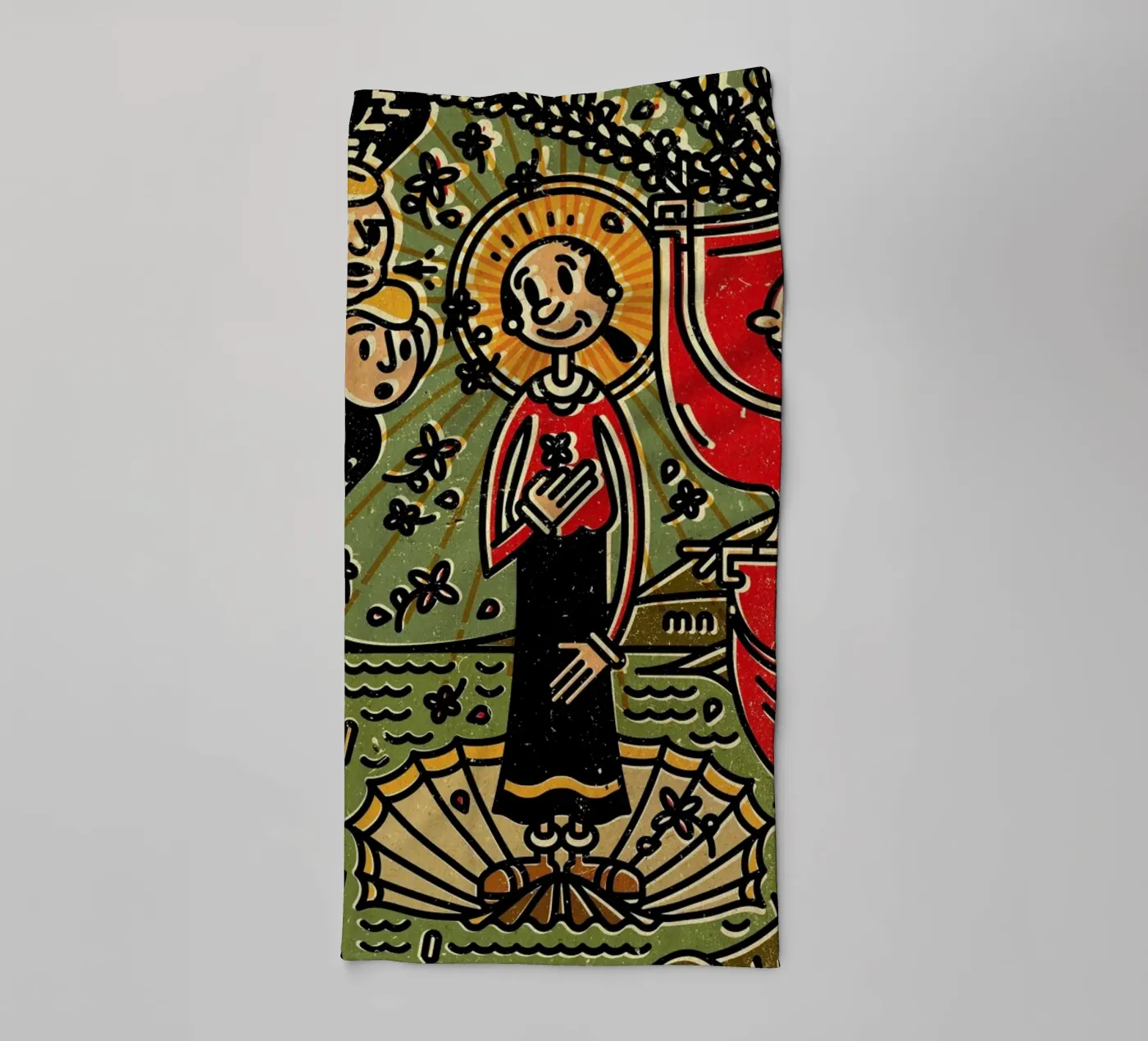 Olive badhanddoek van Komboh