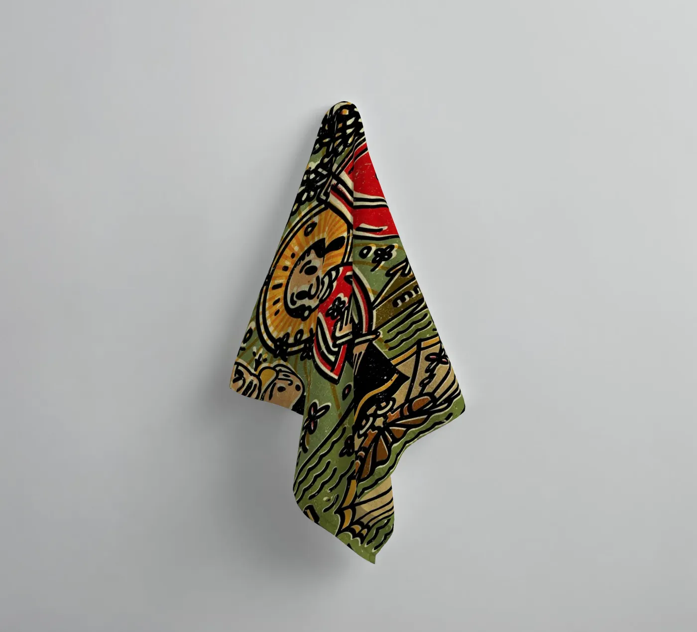 Olive towel by Komboh