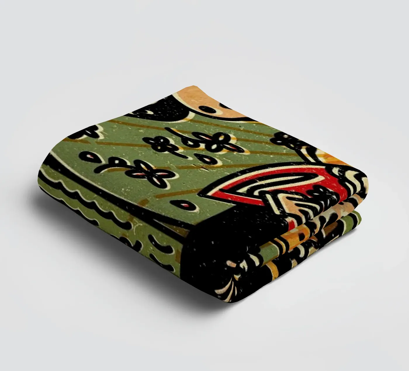 Olive badhanddoek van Komboh