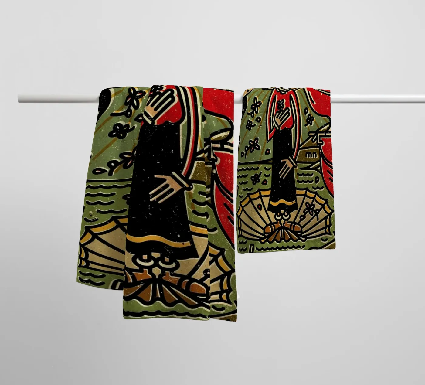 Olive towel by Komboh