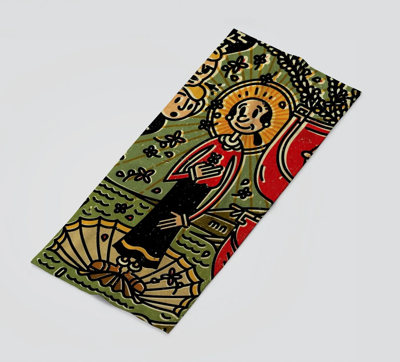 Olive strandhanddoek van Komboh