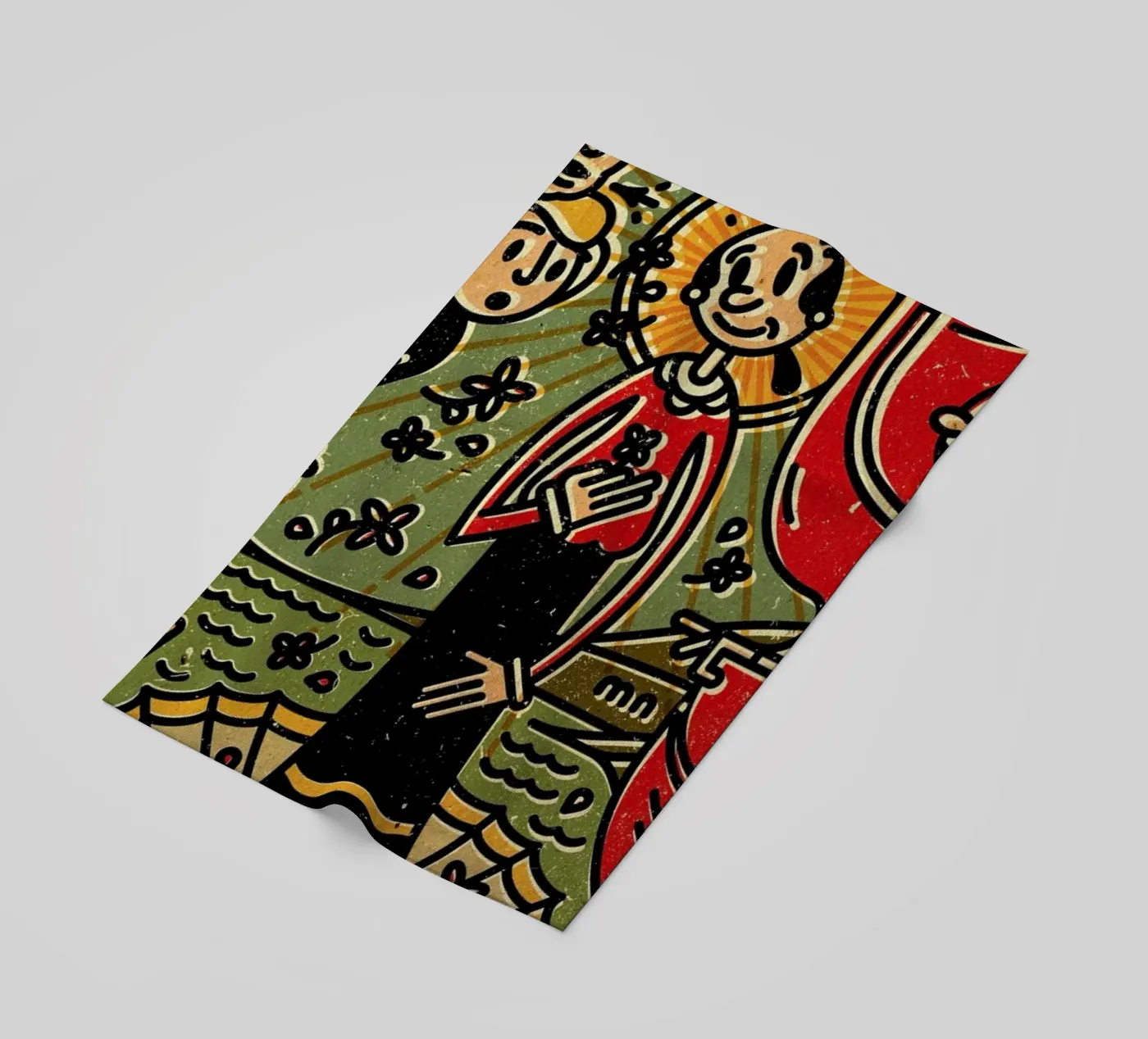 Olive strandhanddoek van Komboh