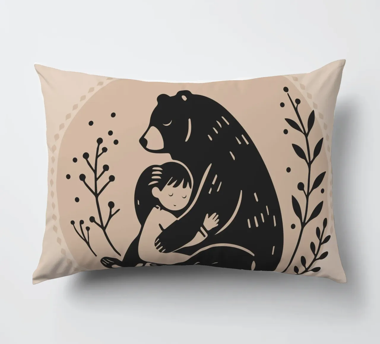 Sicurezza: Orso e bambino - Un'illustrazione toccante cuscino da namosh