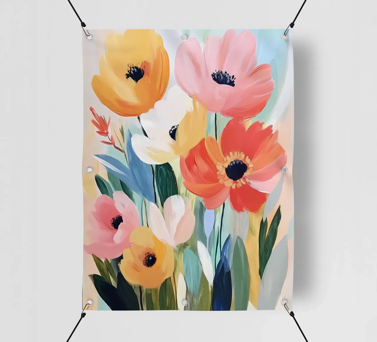 Fiori colorati telo in pvc da IamHomeStudio