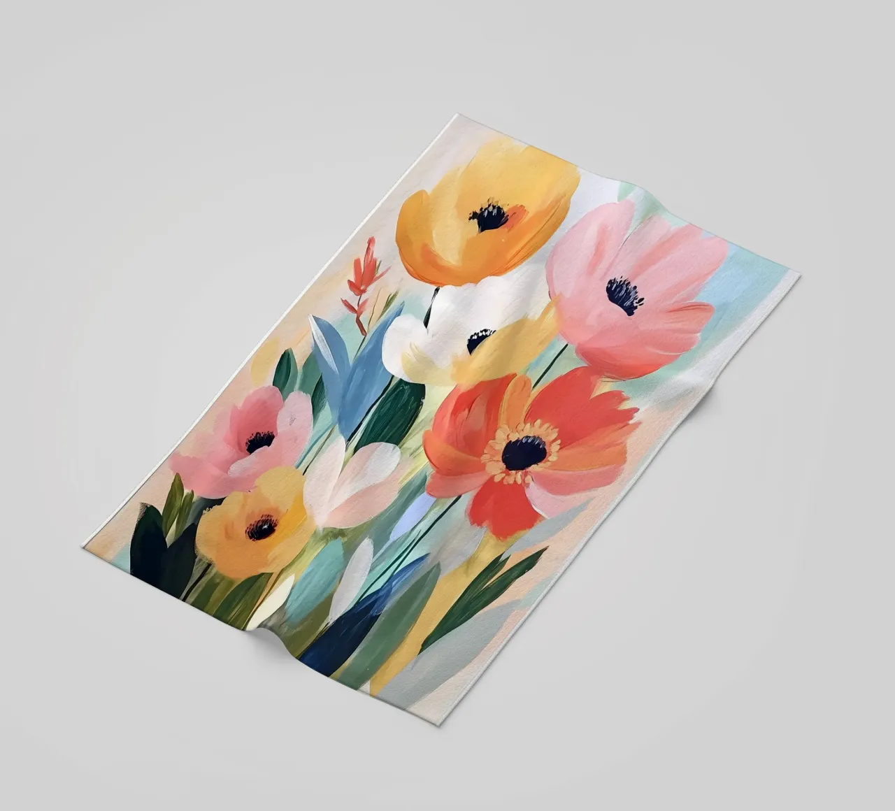 Fiori colorati telo mare da IamHomeStudio