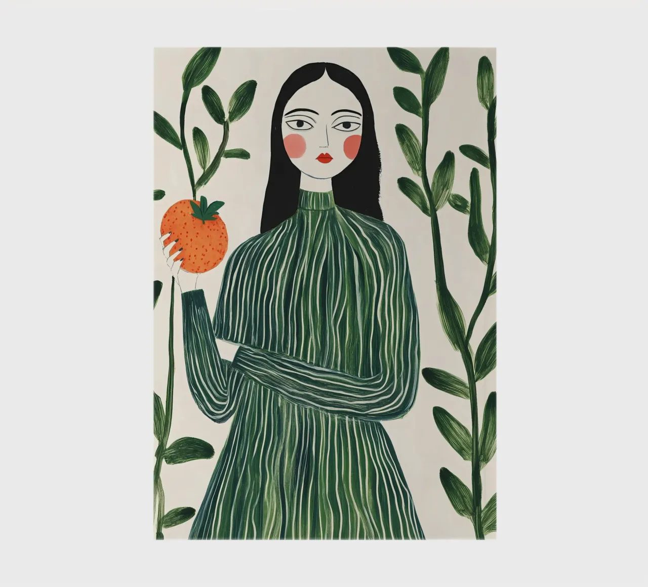 Woman with Peach notebook by IamHomeStudio