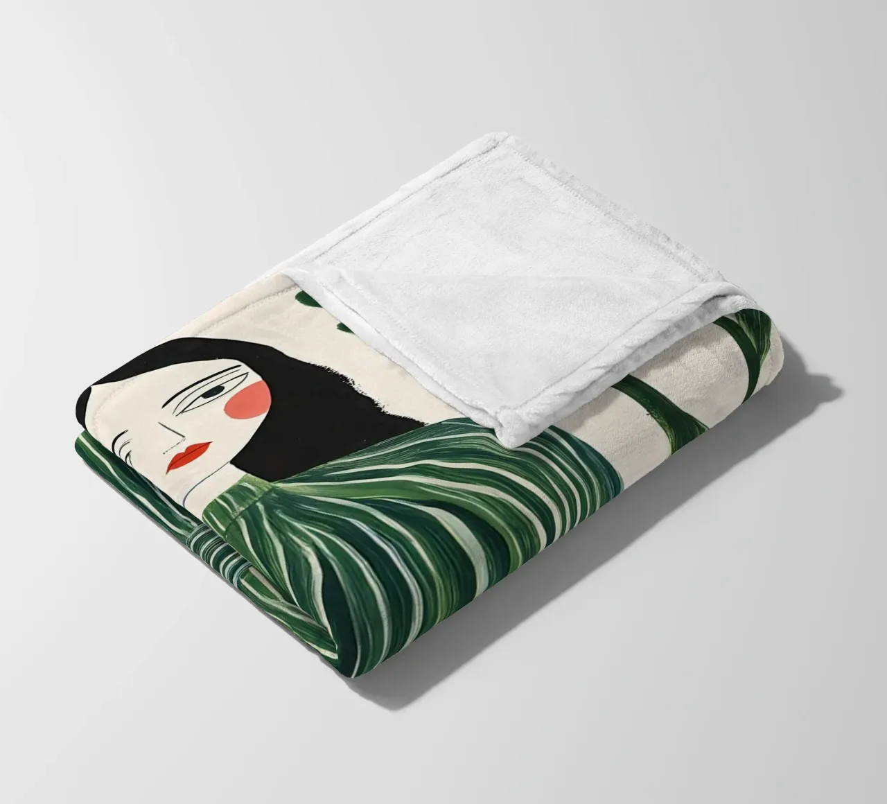 Donna con pesca coperta in pile da IamHomeStudio