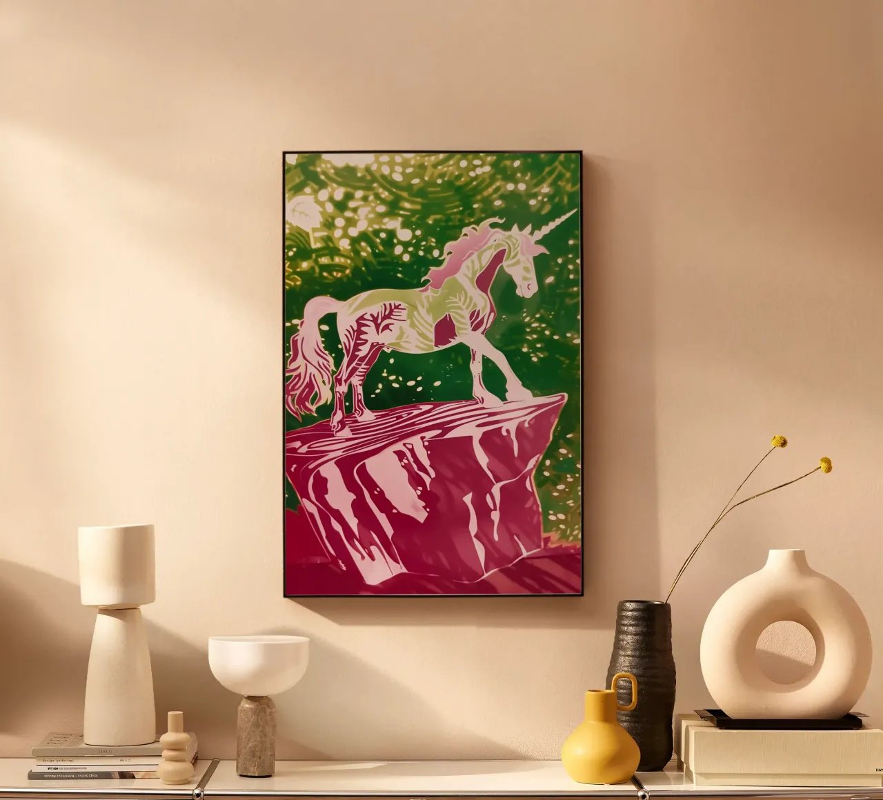 The Last Unicorn | Silhouette da favola con un look retrò alluminio dibond da Autofocus