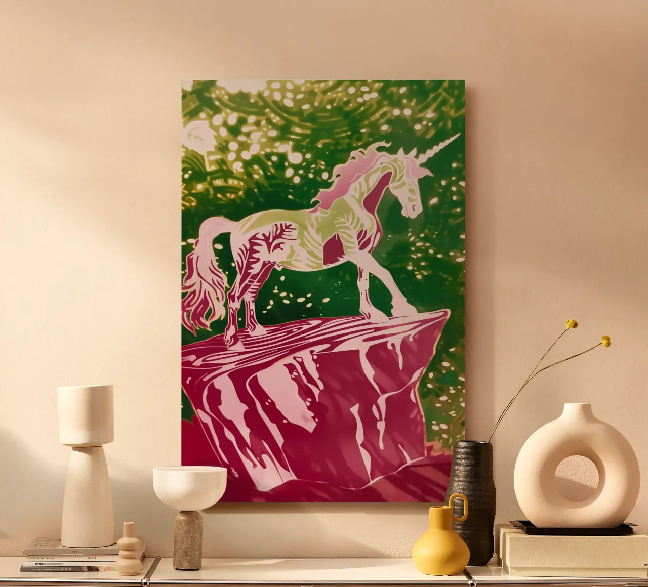 The Last Unicorn | Silhouette da favola con un look retrò alluminio dibond da Autofocus