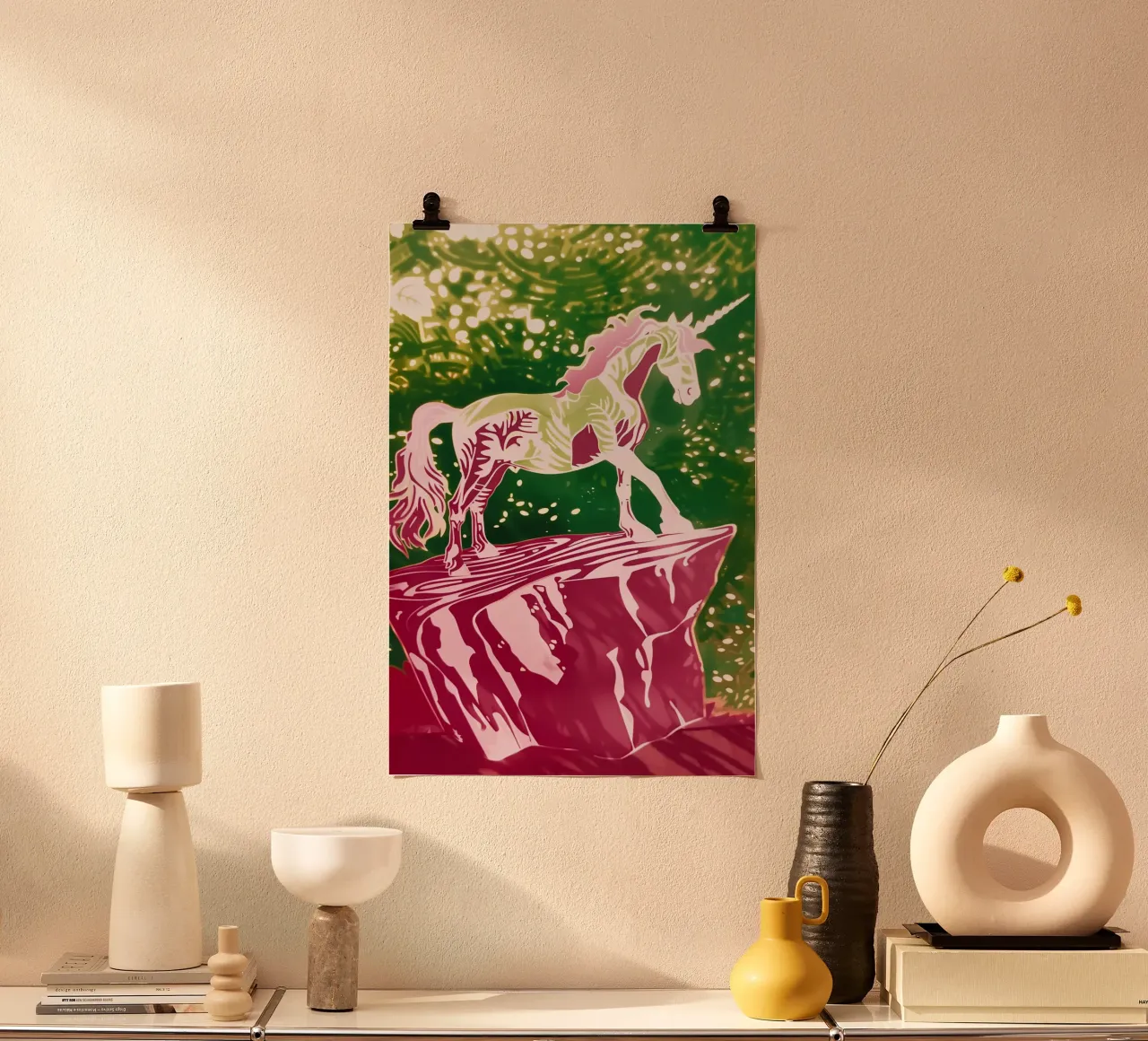 The Last Unicorn | Silhouette da favola con un look retrò poster da Autofocus
