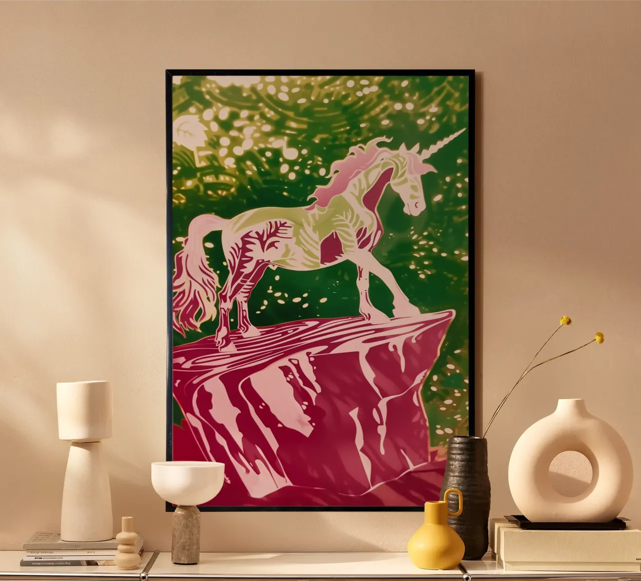 The Last Unicorn | Silhouette da favola con un look retrò poster da Autofocus
