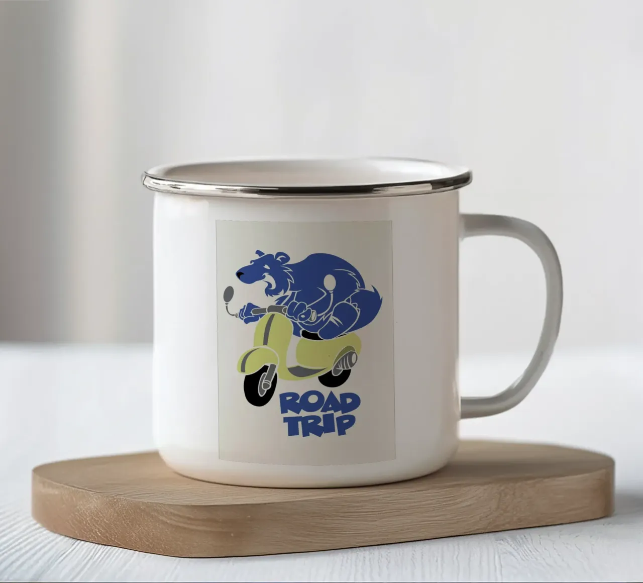 Road Trip tazza in smalto da Rob Art | Illustration