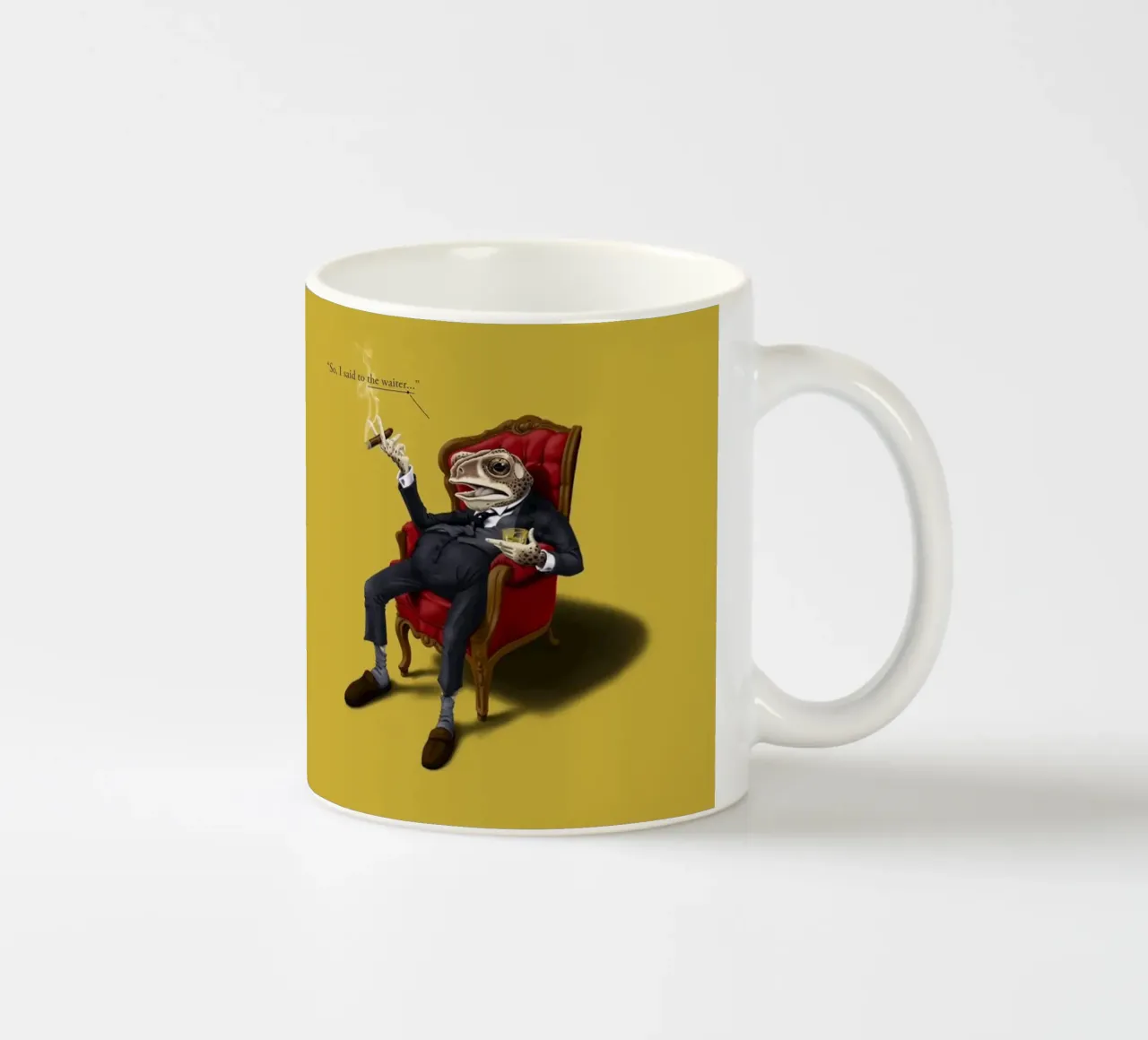 Fly in My Soup (Colour) tazza in ceramica da Rob Art | Illustration