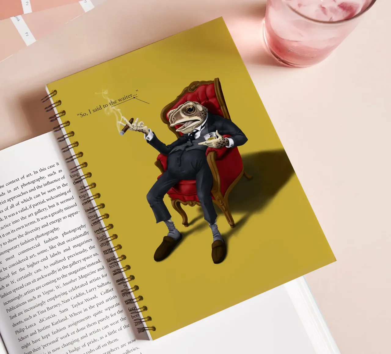 Fly in My Soup (Colour) spiral notebook by Rob Art | Illustration
