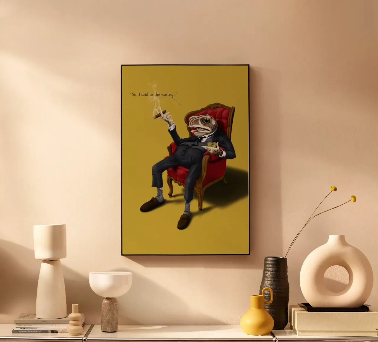 Fly in My Soup (Colour) alluminio dibond da Rob Art | Illustration