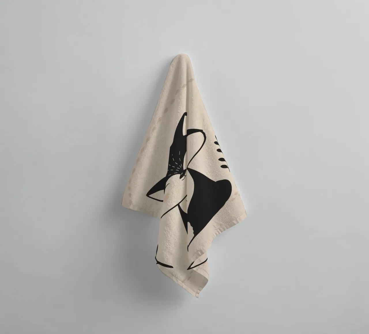 Smiling fox - Minimalist illustration towel by namosh