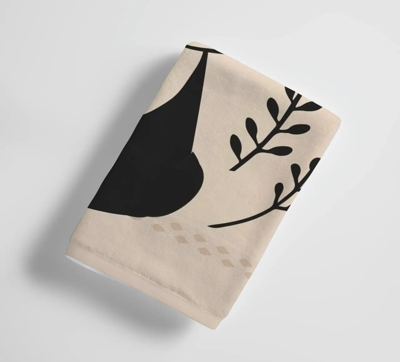 Smiling fox - Minimalist illustration towel by namosh