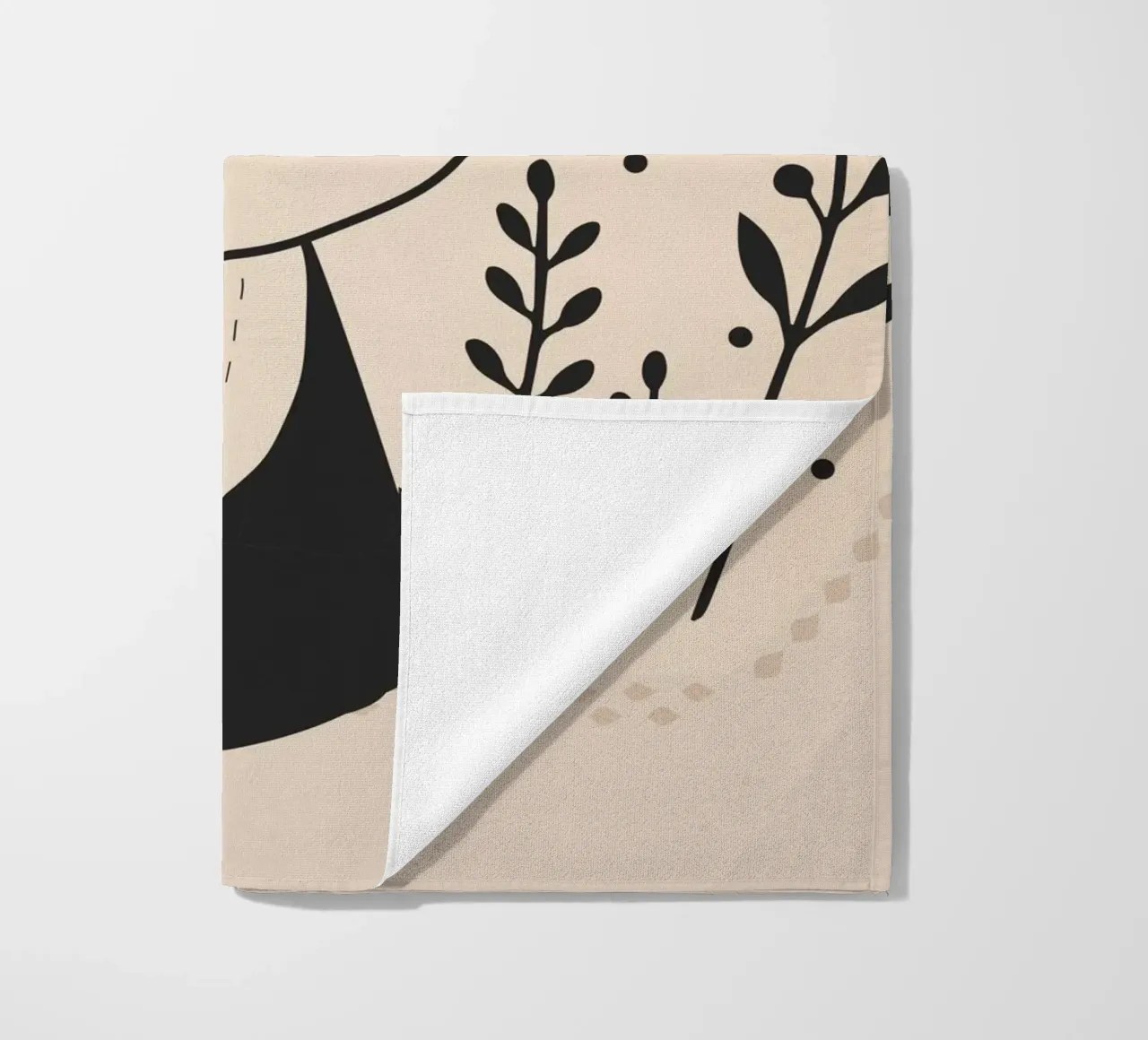 Volpe sorridente - Illustrazione minimalista telo mare da namosh