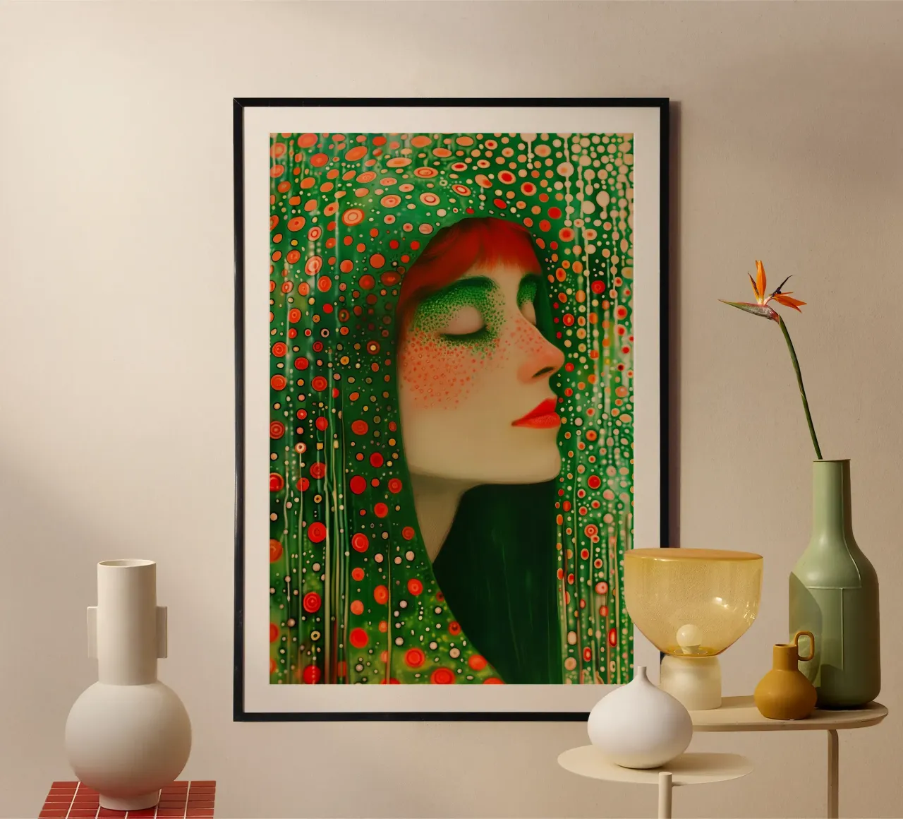 Aankomst in het groen-rood sproeten-klimaat universum poster van Autofocus