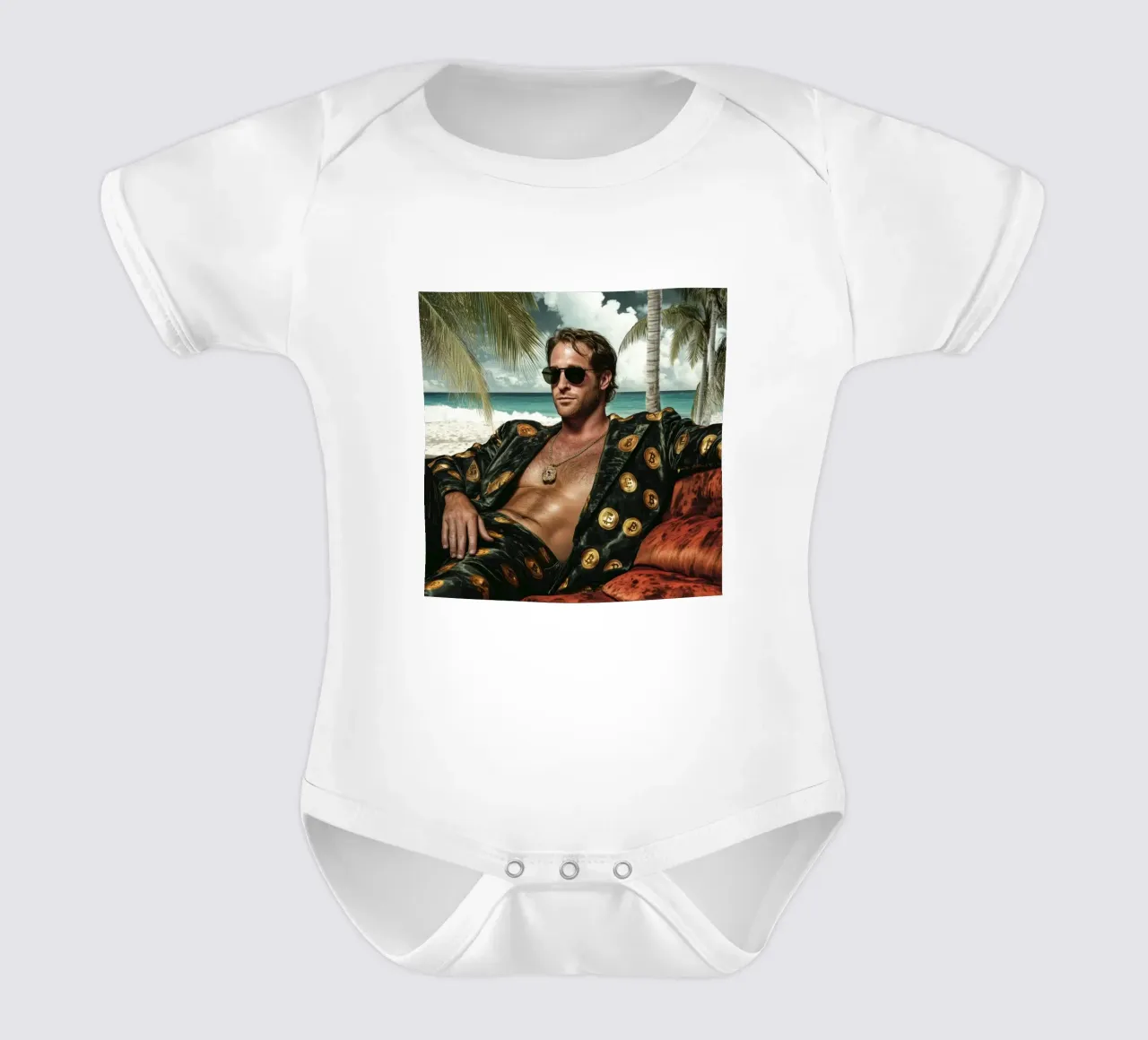Krypto-Händler Kurzarm Babybody von Motivate-Today