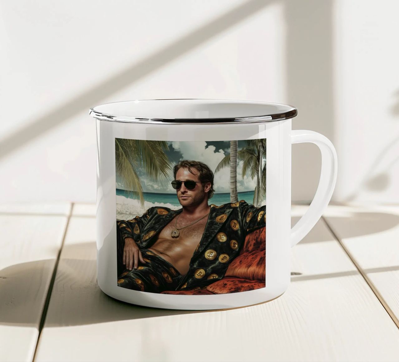 Trader di criptovalute tazza in smalto da Motivate-Today