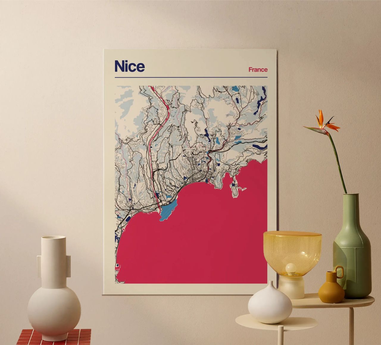Coastal Nice poster by MOOODZART